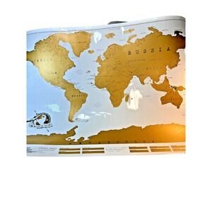 SCRATCH OFF MAP 32"x 23"Personalized World Map Poster Luckies Travel Log